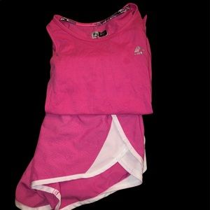 Pink Reebok Athletics Matching set